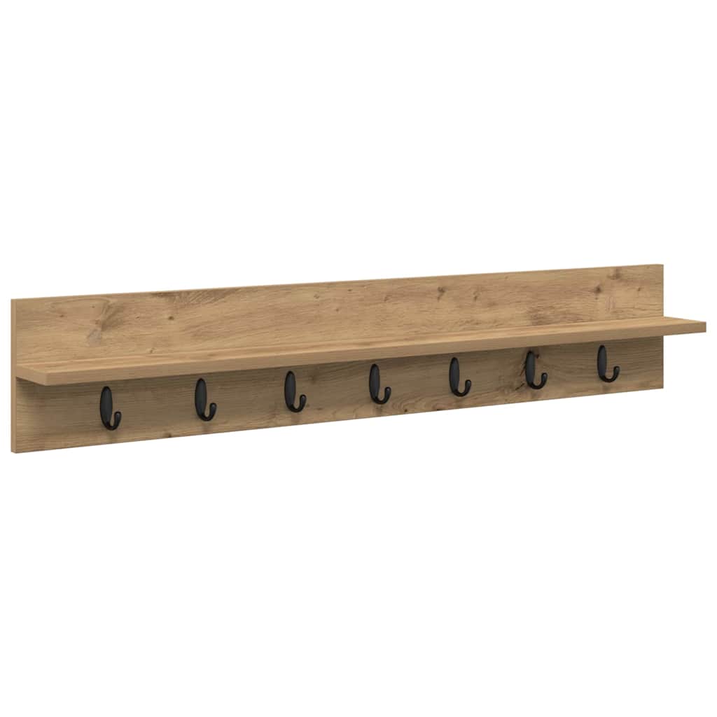 Wall-Mounted Coat Rack Artisan Oak 100 x 10.5 x 18 cm