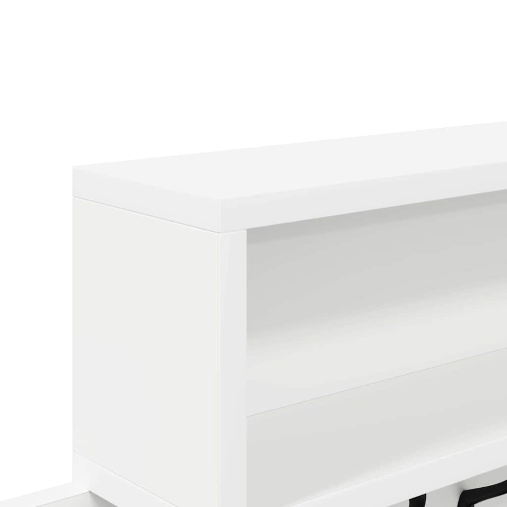 Wall-Mounted Coat Rack White 100 x 12 x 43.5 cm Engineered wood