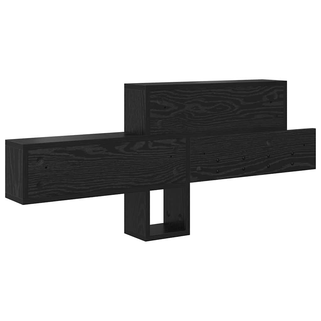 Wall-Mounted Coat Rack Wall-Mounted Black Oak Engineered wood