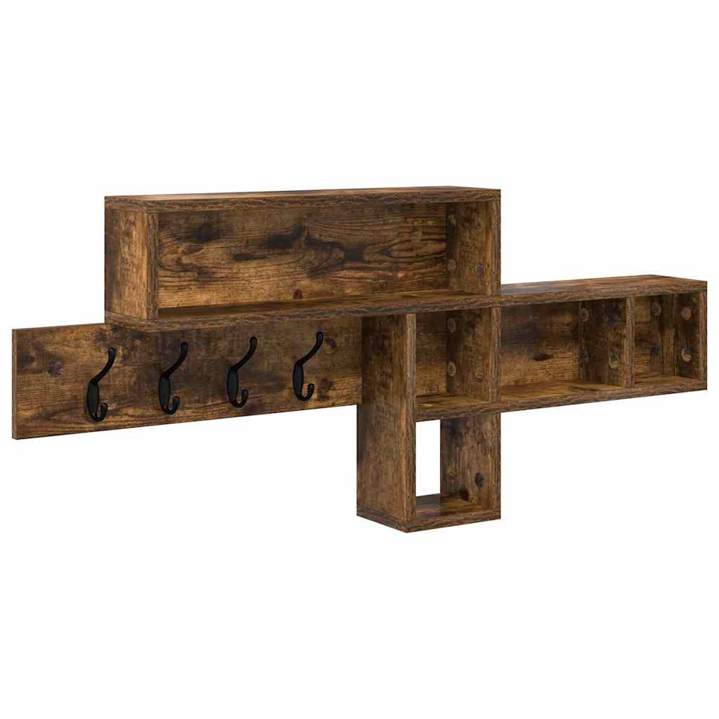 Wall-Mounted Coat Rack Wall-Mounted Smoked Oak Engineered wood