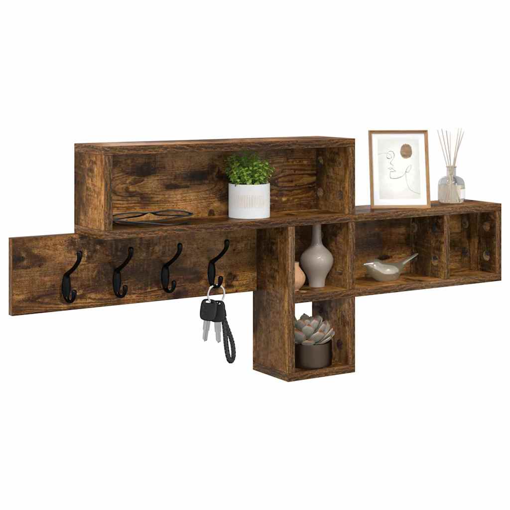 Wall-Mounted Coat Rack Wall-Mounted Smoked Oak Engineered wood