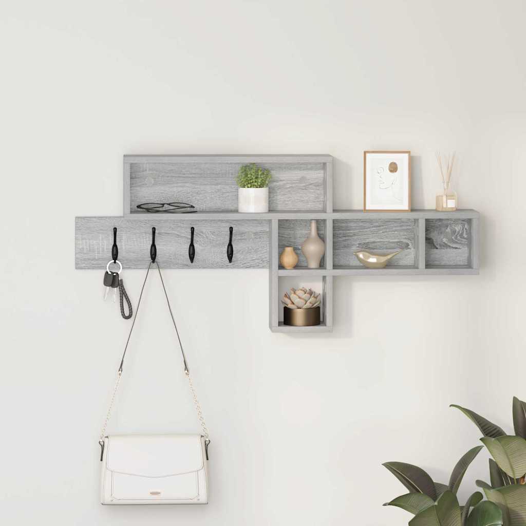 Wall-Mounted Coat Rack Wall-Mounted Grey Sonoma Engineered wood