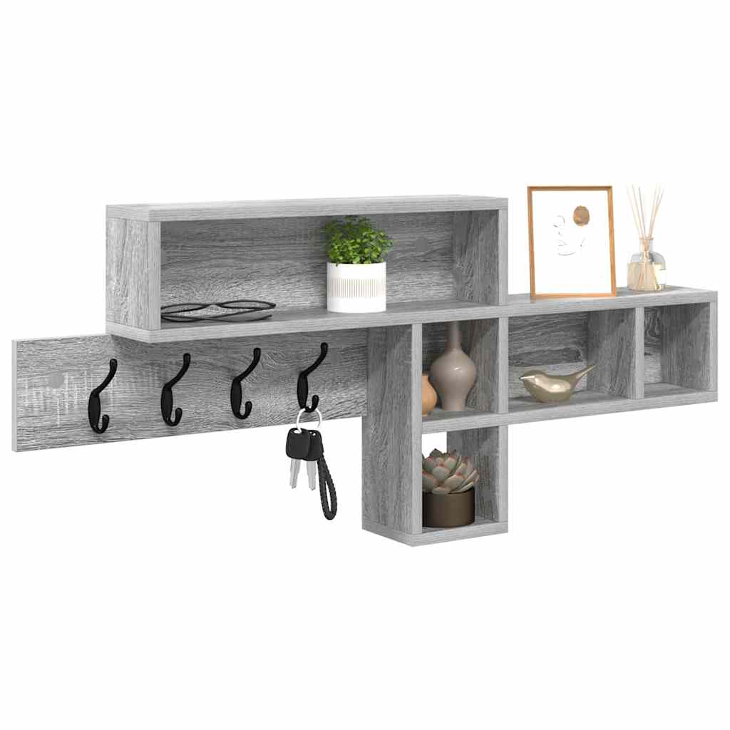 Wall-Mounted Coat Rack Wall-Mounted Grey Sonoma Engineered wood