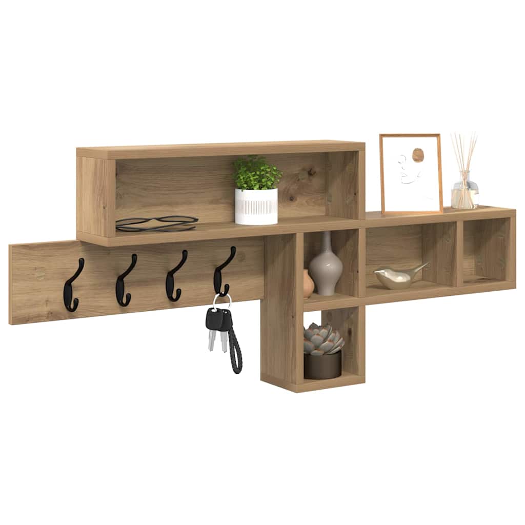 Wall-Mounted Coat Rack Wall-Mounted Artisan Oak Engineered wood