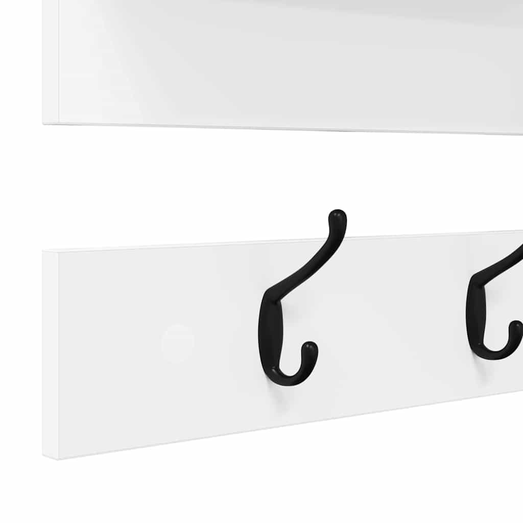 Wall-Mounted Coat Rack White 90 x 15 x 36 cm Engineered wood