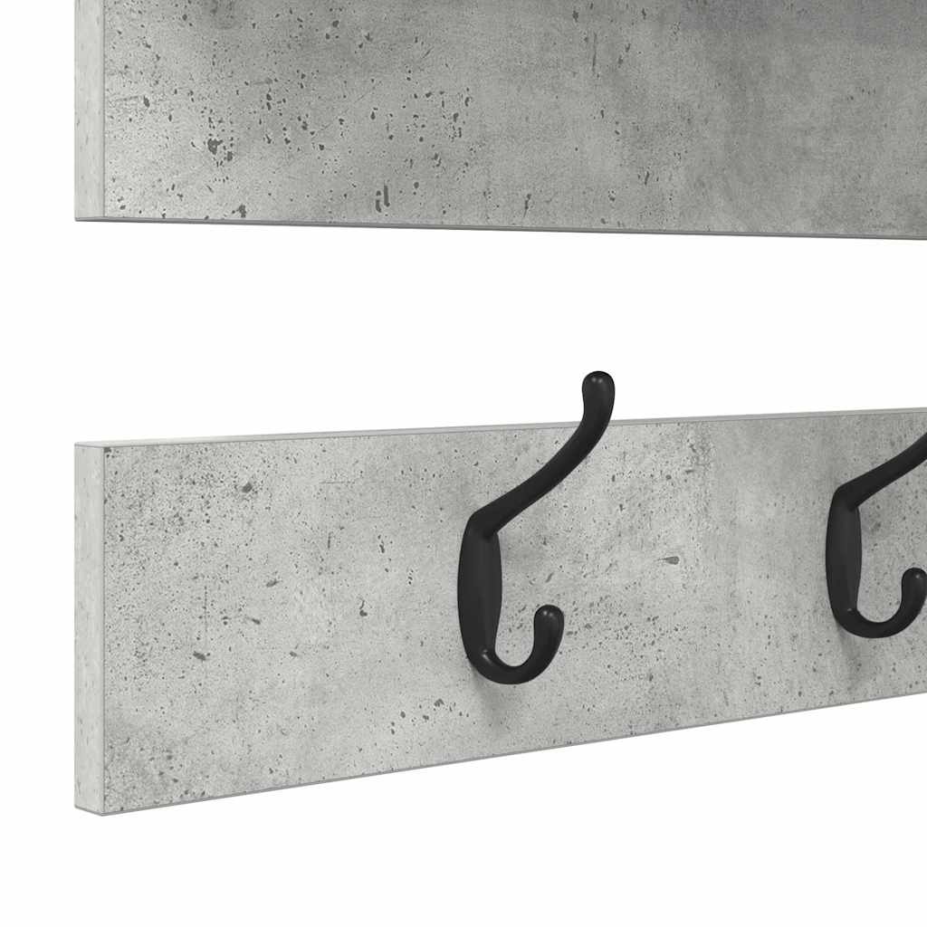 Wall-Mounted Coat Rack with Shelf Concrete Grey 90 x 15 x 36 cm