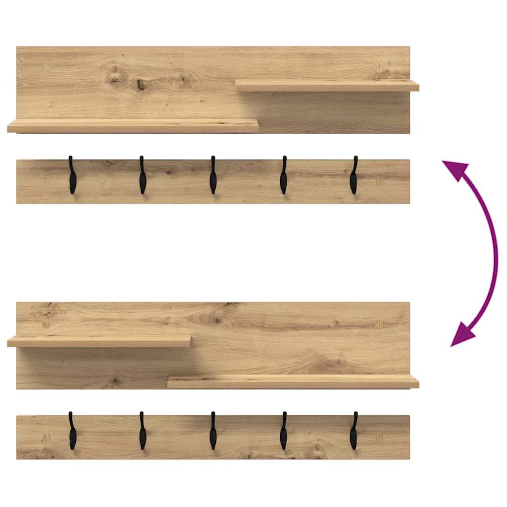 Wall-Mounted Coat Rack Wall-Mounted Artisan Oak 90 x 15 x 36 cm