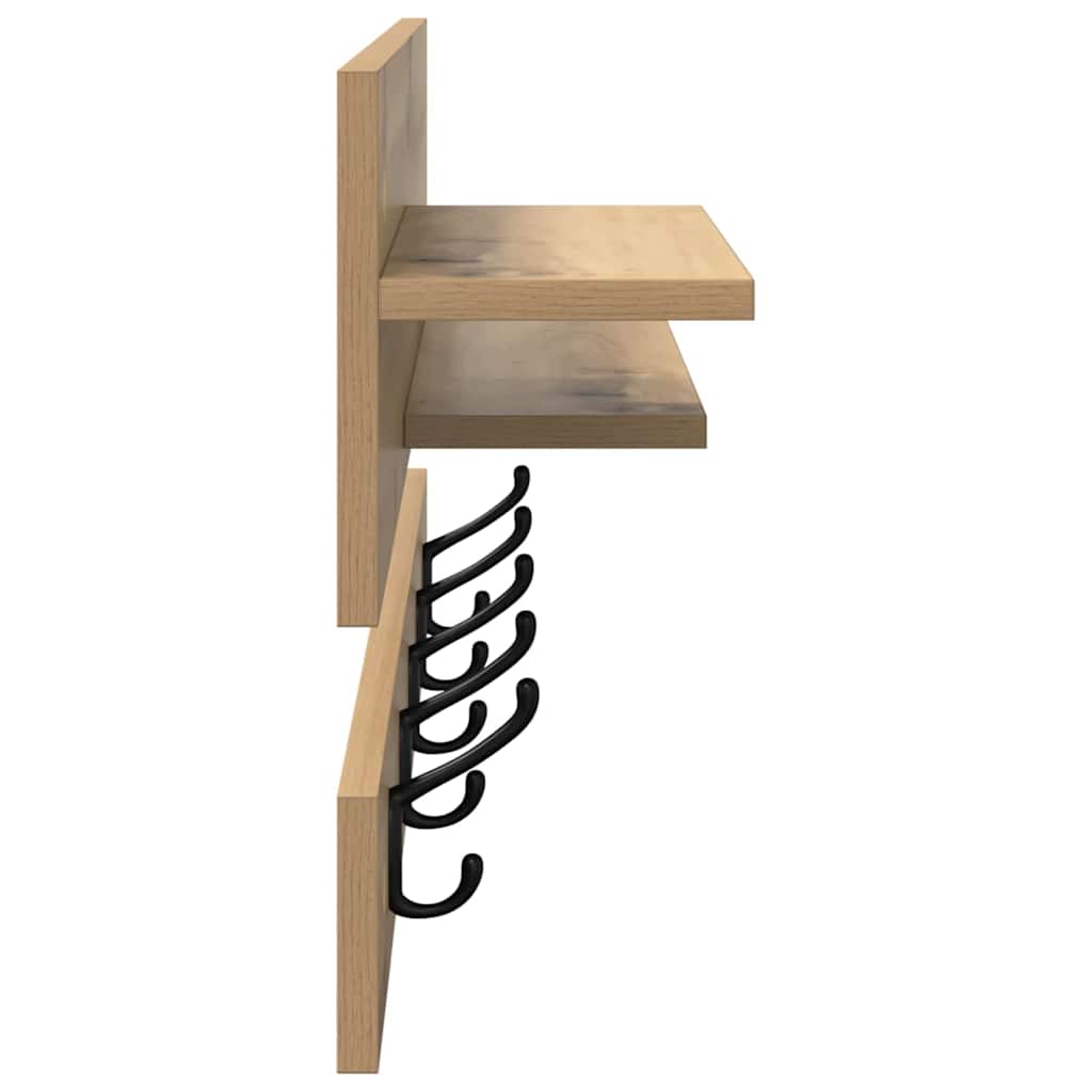 Wall-Mounted Coat Rack Wall-Mounted Artisan Oak 90 x 15 x 36 cm