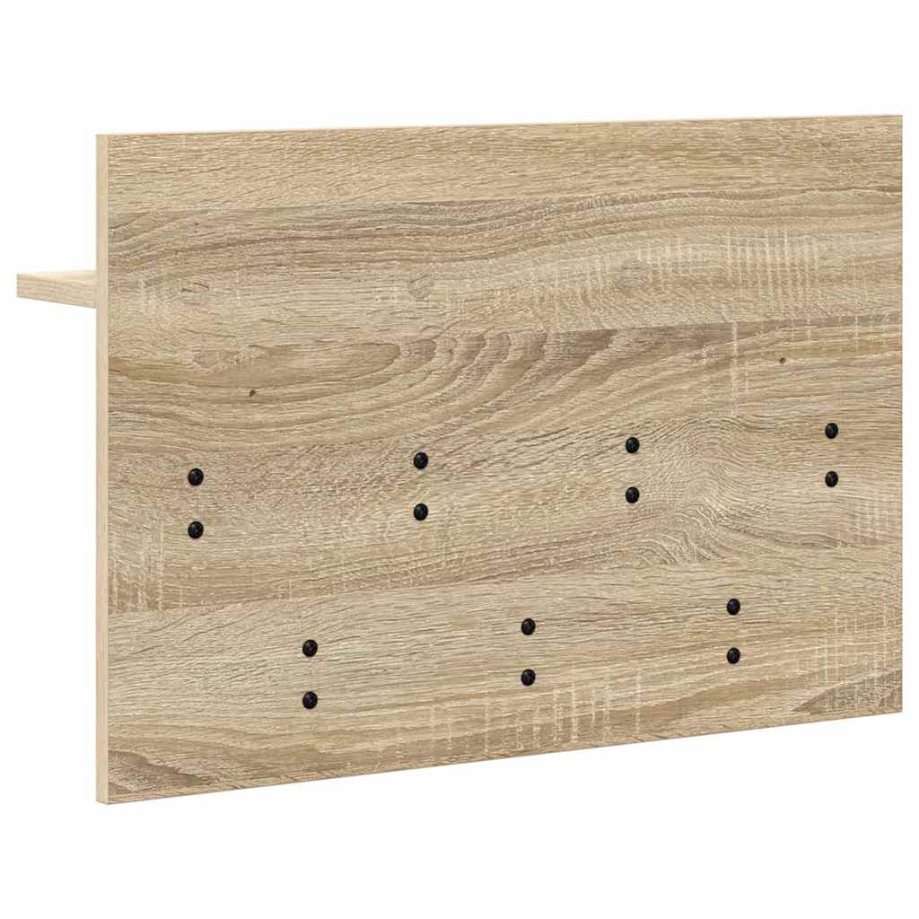Wall-Mounted Coat Rack with Shelf Sonoma Oak 60 x 40 x 12 cm