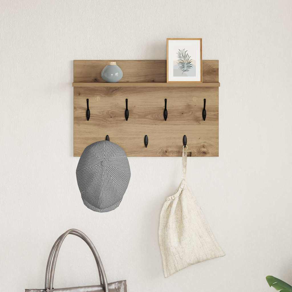 Wall-Mounted Coat Rack Wall-Mounted Artisan Oak 60 x 40 x 12 cm