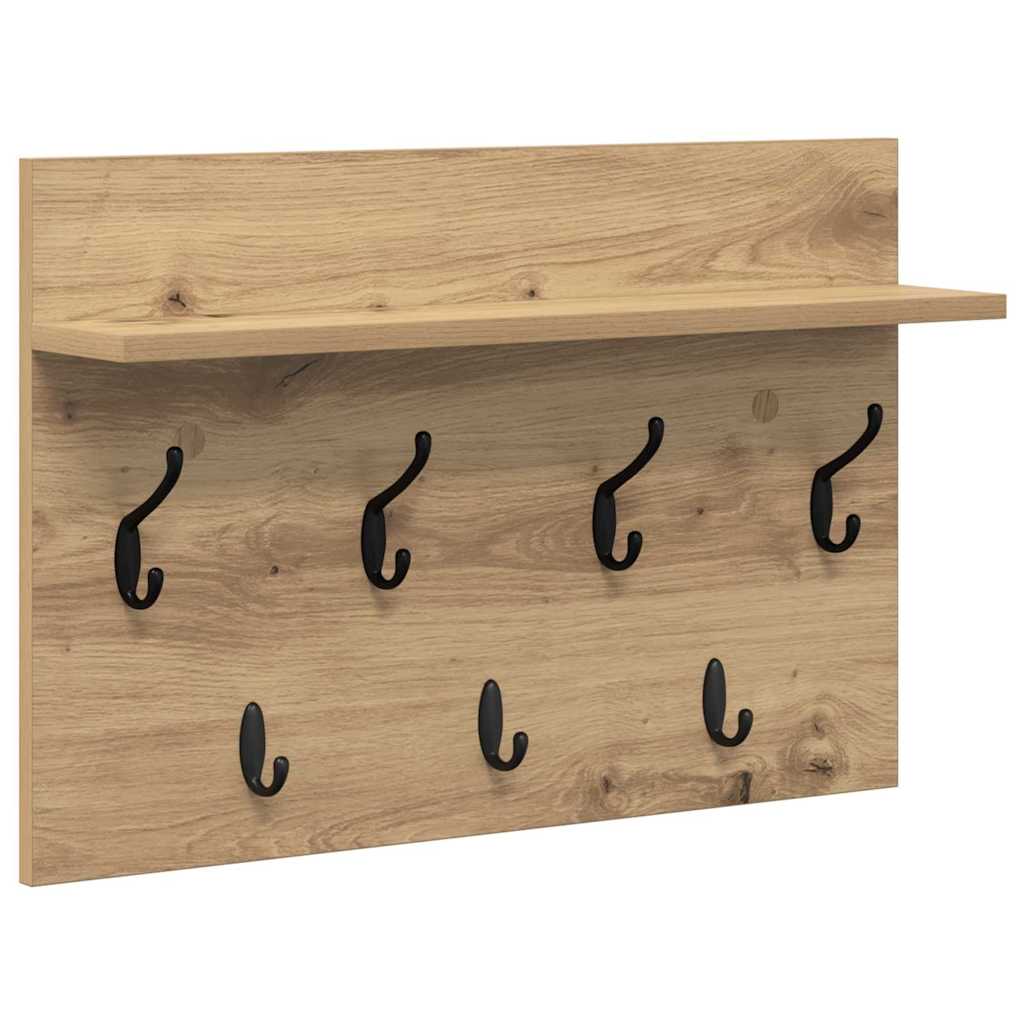Wall-Mounted Coat Rack Wall-Mounted Artisan Oak 60 x 40 x 12 cm