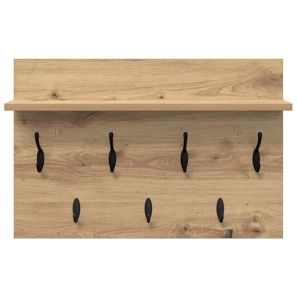 Wall-Mounted Coat Rack Wall-Mounted Artisan Oak 60 x 40 x 12 cm