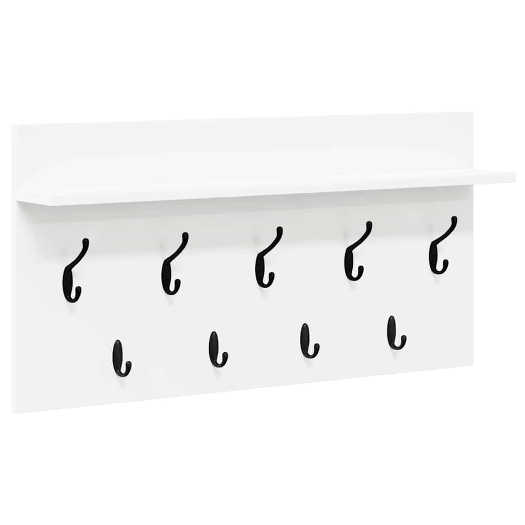 Wall-Mounted Coat Rack White 80 x 40 x 12 cm Engineered wood