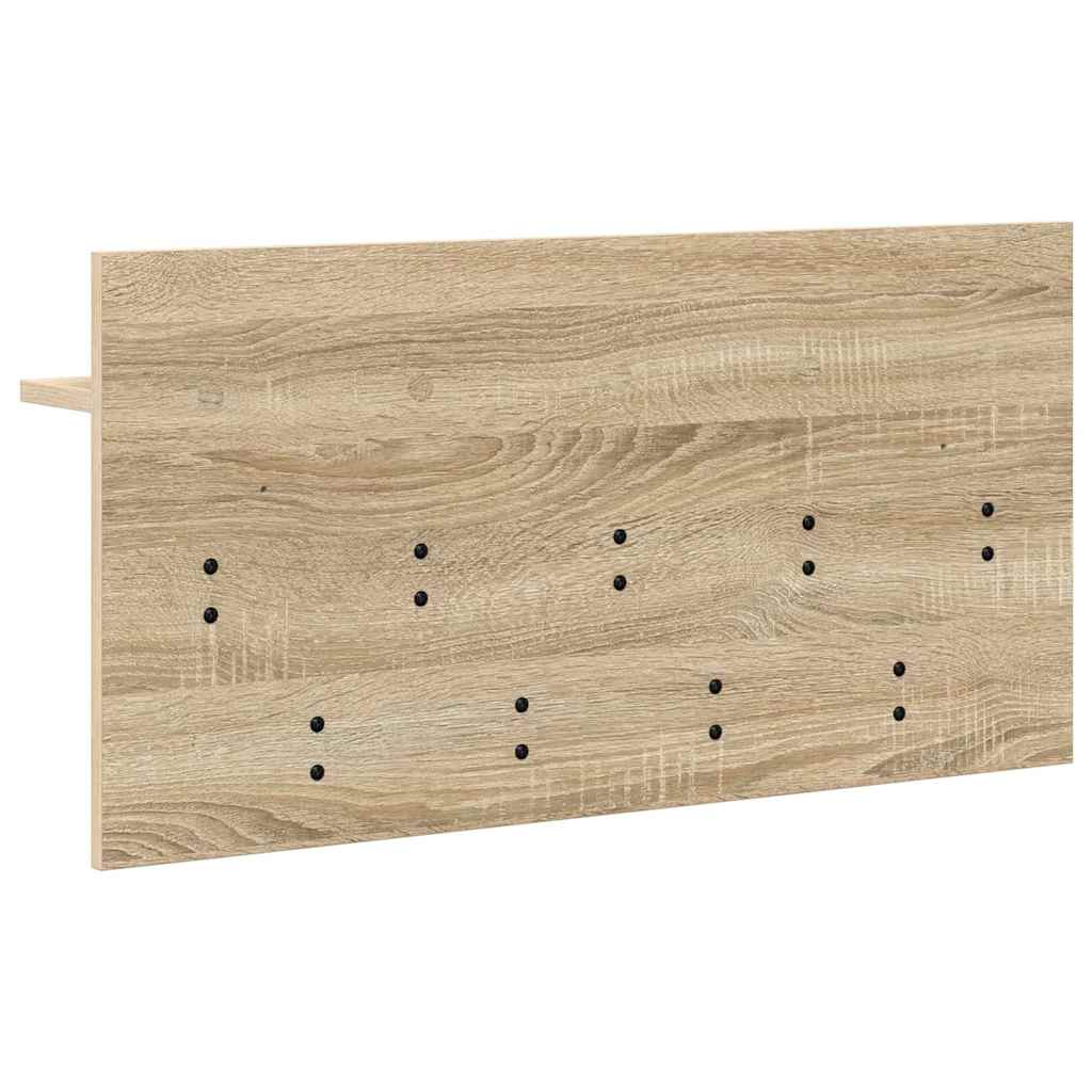 Wall-Mounted Coat Rack with Shelf Sonoma Oak 80 x 40 x 12 cm