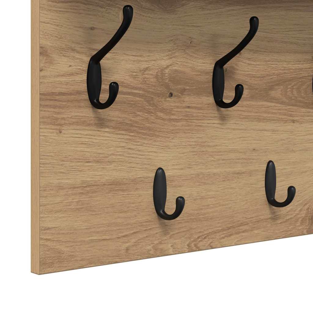 Wall-Mounted Coat Rack Wall-Mounted Artisan Oak 80 x 40 x 12 cm