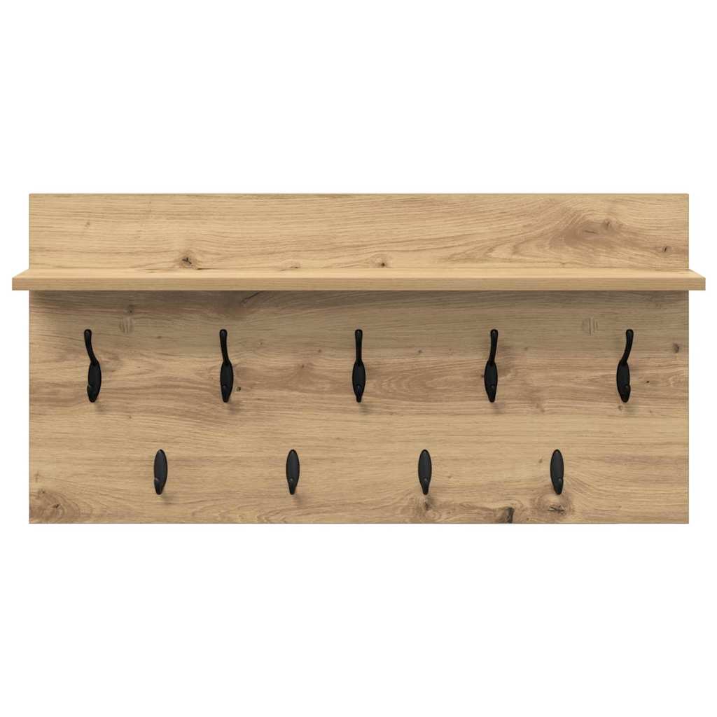 Wall-Mounted Coat Rack Wall-Mounted Artisan Oak 80 x 40 x 12 cm