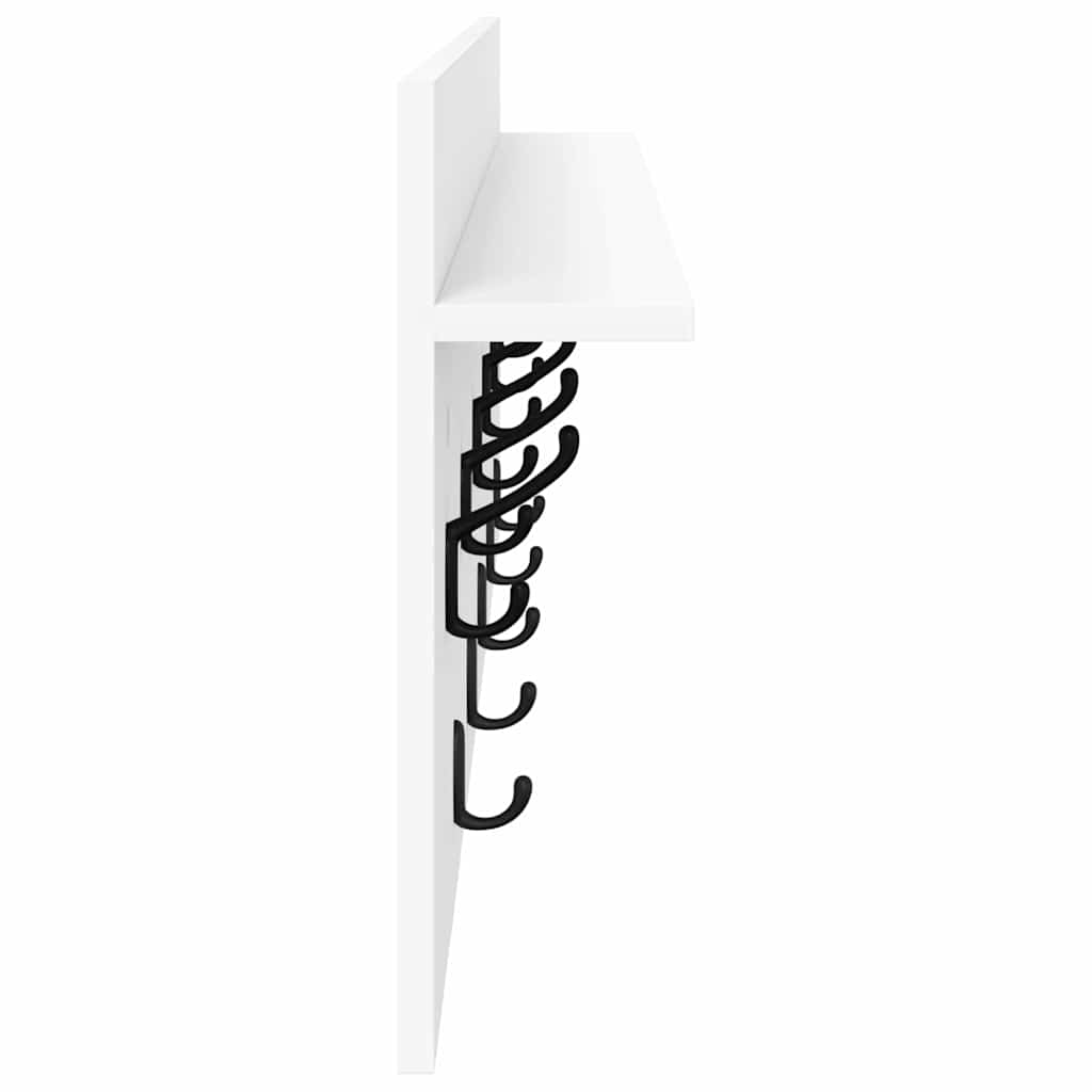 Wall-Mounted Coat Rack White 100 x 40 x 12 cm Engineered wood