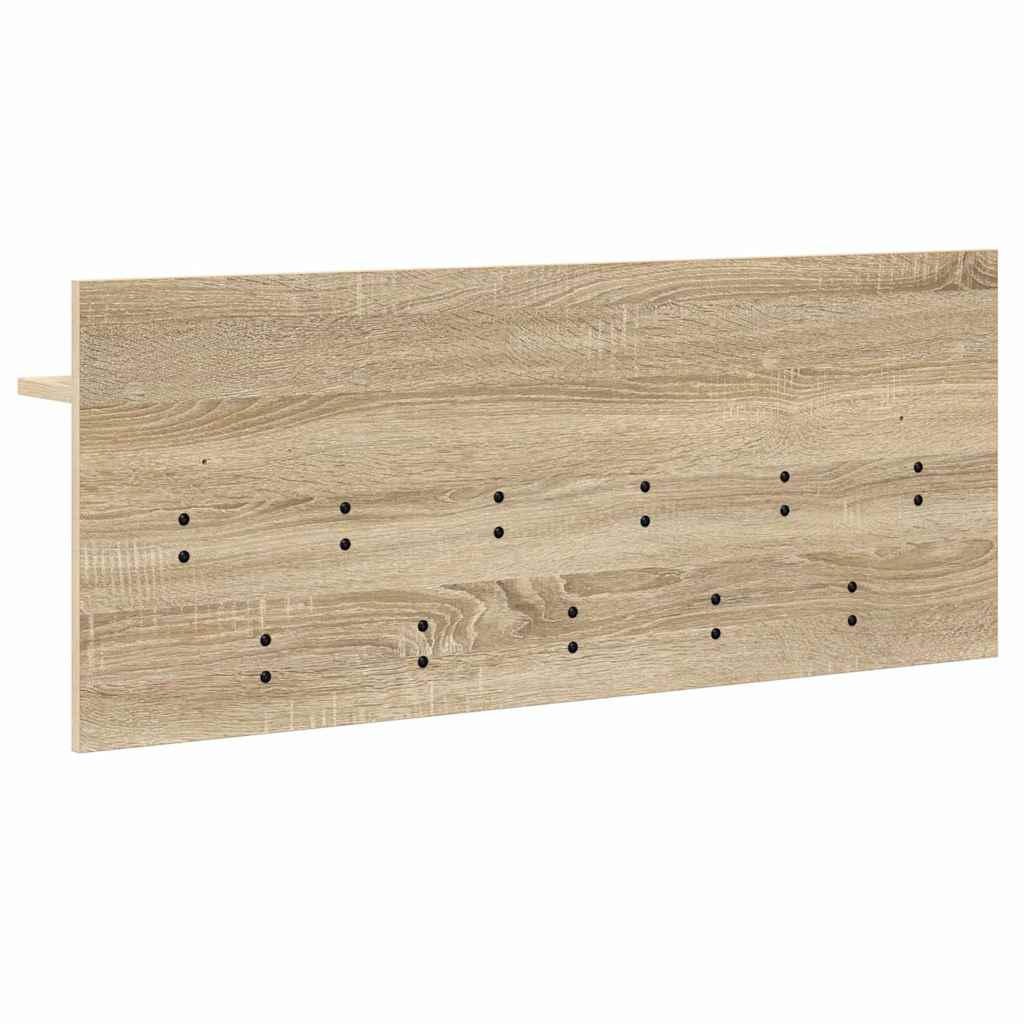 Wall-Mounted Coat Rack with Shelf Sonoma Oak 100 x 40 x 12 cm