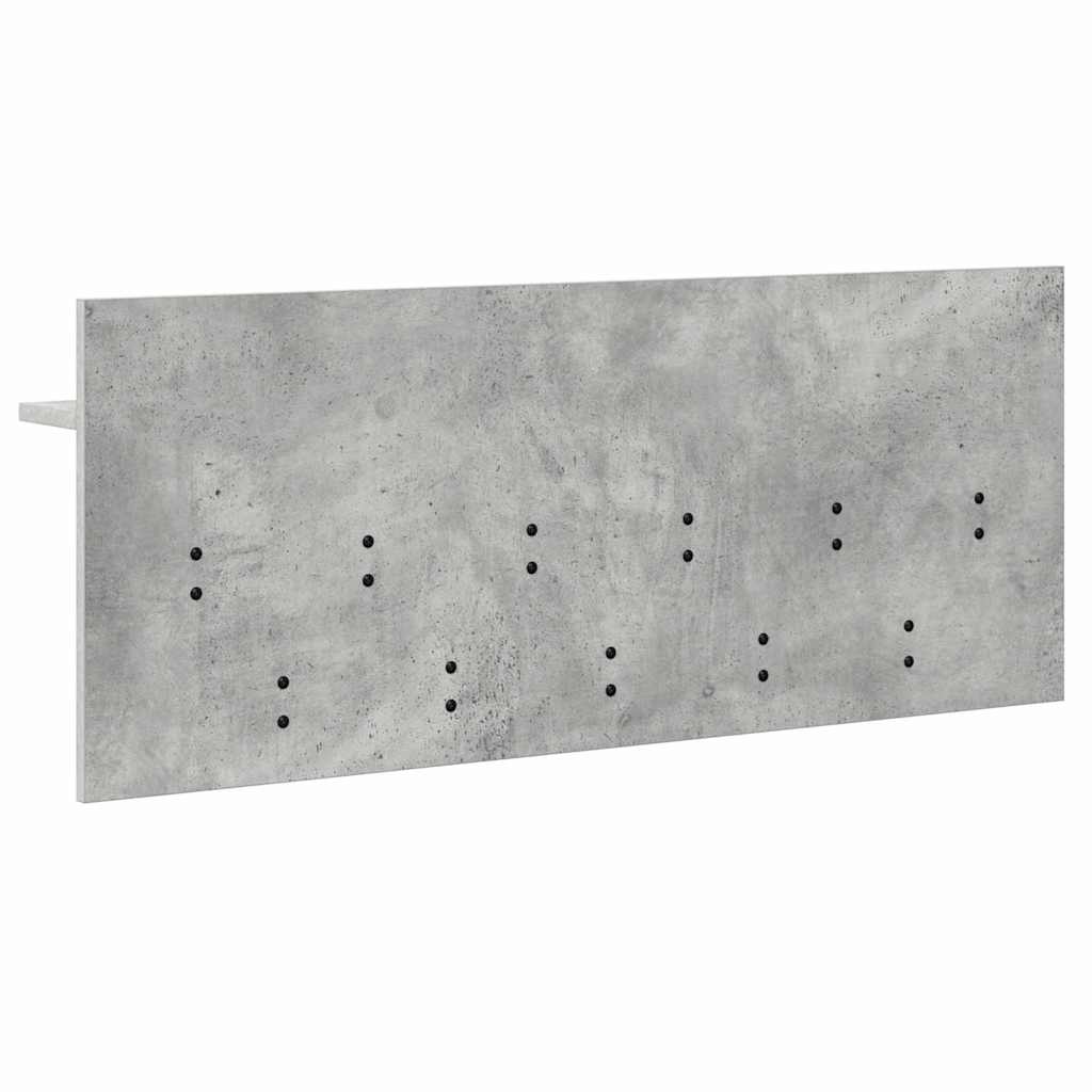 Wall-Mounted Coat Rack Concrete Grey 100 x 40 x 12 cm
