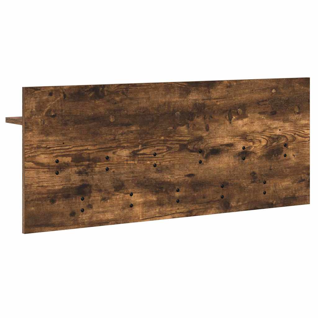 Wall-Mounted Coat Rack with Shelf Smoked Oak 100 x 40 x 12 cm