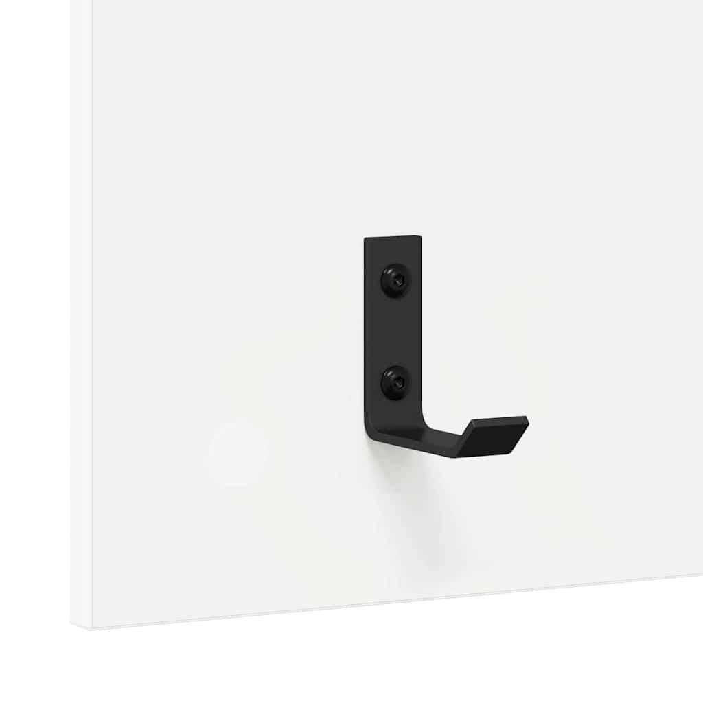 Wall-Mounted Coat Rack White 40 x 10 x 90 cm Engineered wood