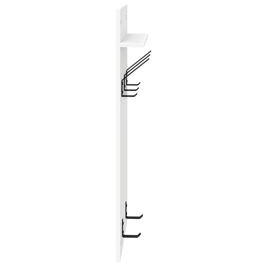 Wall-Mounted Coat Rack White 40 x 10 x 90 cm Engineered wood