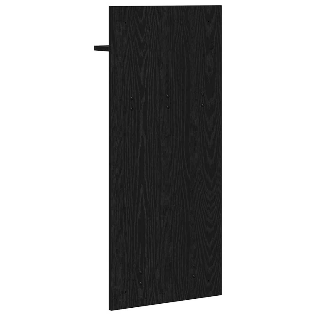 Wall-Mounted Coat Rack with Shelf Black Oak 40 x 10 x 90 cm