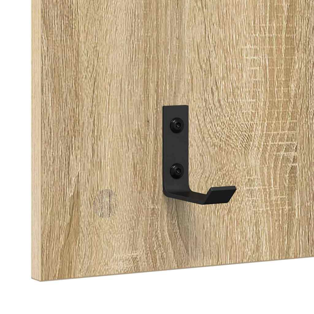 Wall-Mounted Coat Rack with Shelf Sonoma Oak 40 x 10 x 90 cm