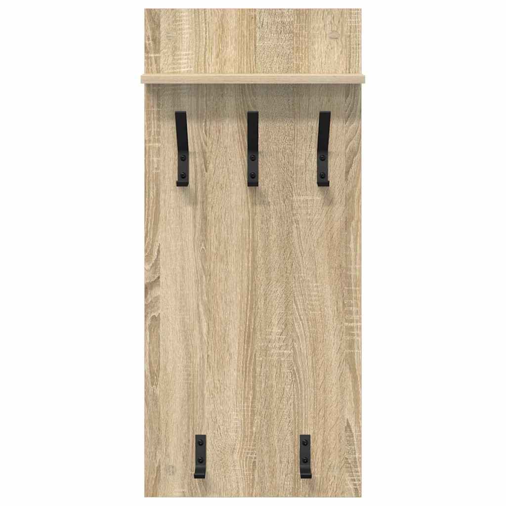 Wall-Mounted Coat Rack with Shelf Sonoma Oak 40 x 10 x 90 cm