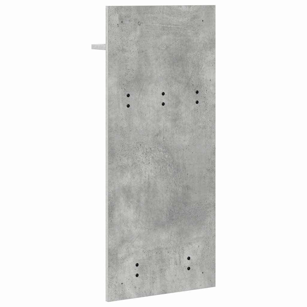 Wall-Mounted Coat Rack with Shelf Concrete Grey 40 x 10 x 90 cm