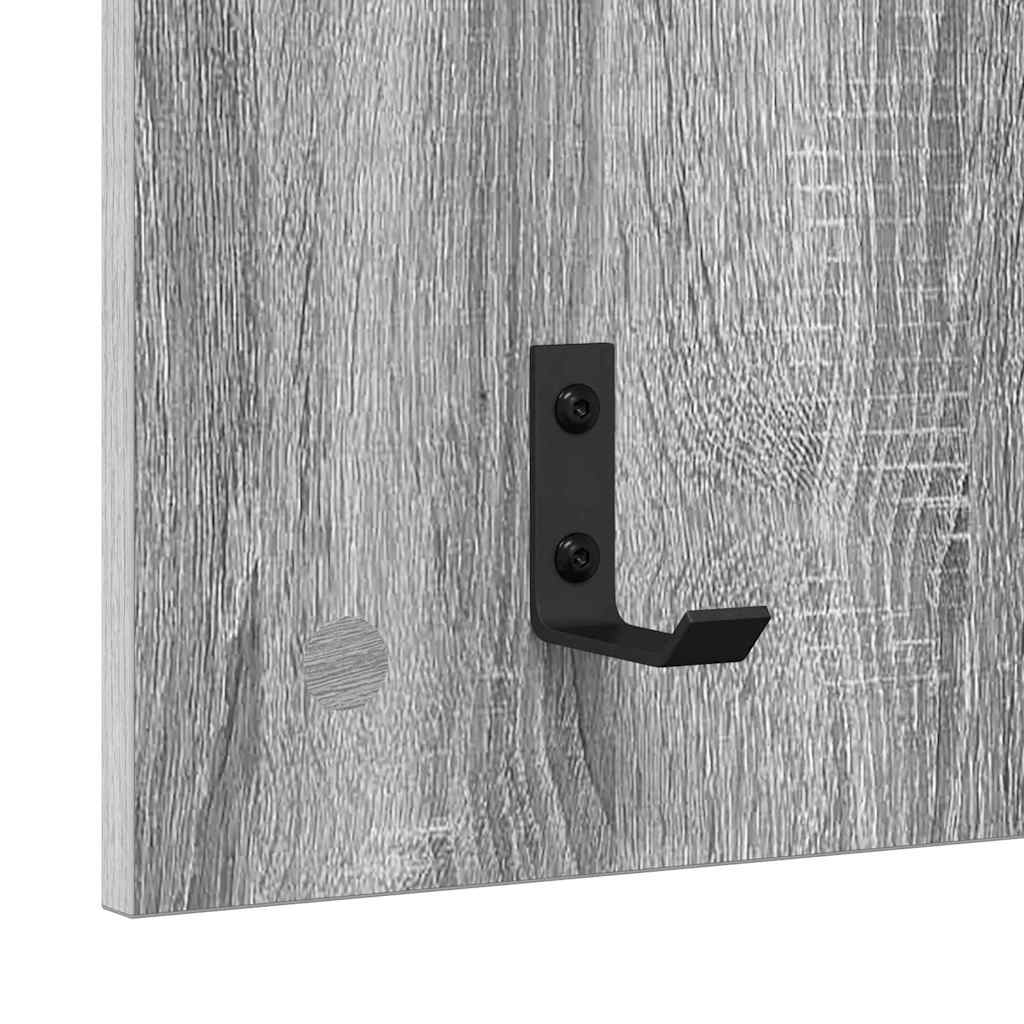 Wall-Mounted Coat Rack with Shelf Grey Sonoma 40 x 10 x 90 cm