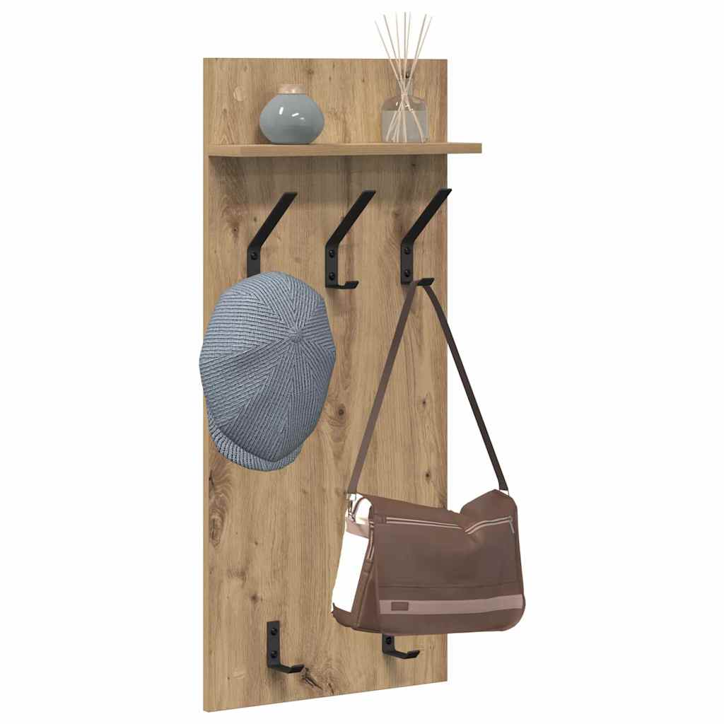 Wall-Mounted Coat Rack Wall-Mounted Artisan Oak 40 x 10 x 90 cm