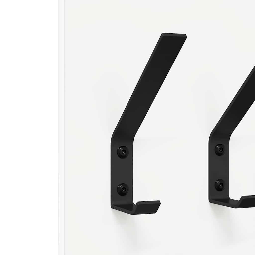 Wall-Mounted Coat Rack White 20 x 1.5 x 100 cm Engineered wood
