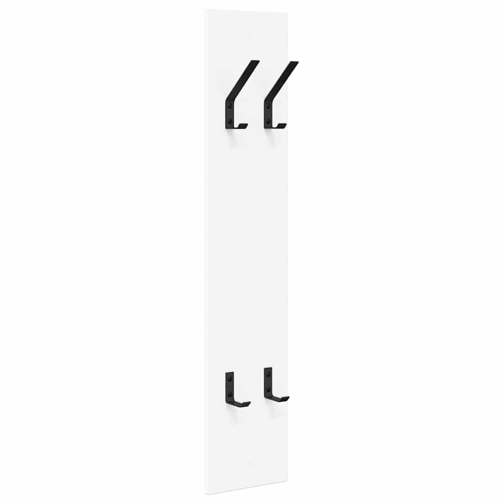 Wall-Mounted Coat Rack White 20 x 1.5 x 100 cm Engineered wood