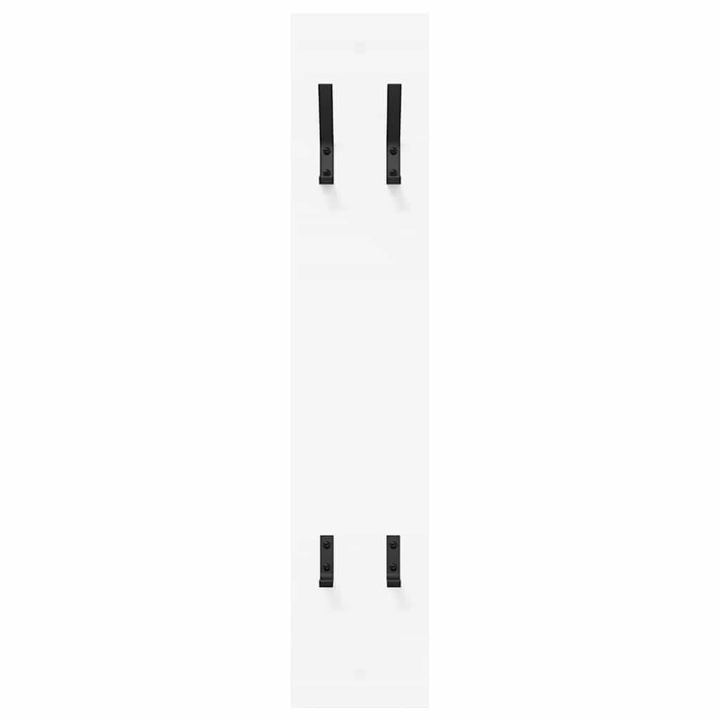 Wall-Mounted Coat Rack White 20 x 1.5 x 100 cm Engineered wood