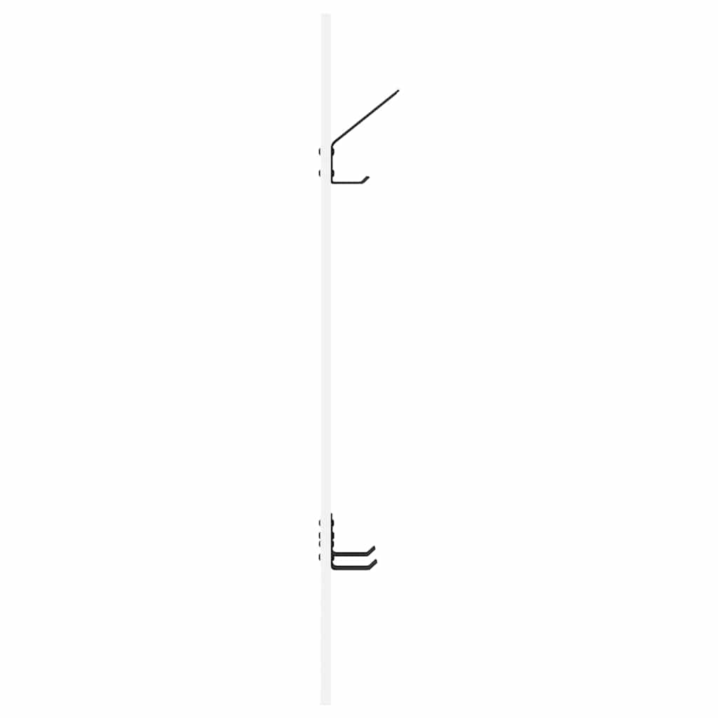 Wall-Mounted Coat Rack White 20 x 1.5 x 100 cm Engineered wood