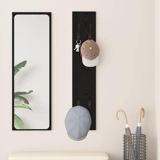 Wall-Mounted Coat Rack Wall-mounted Black Oak 20 x 1.5 x 100 cm