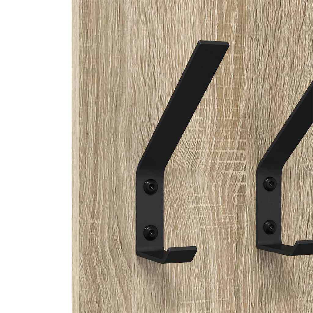 Wall-Mounted Coat Rack Sonoma oak 20 x 1.5 x 100 cm