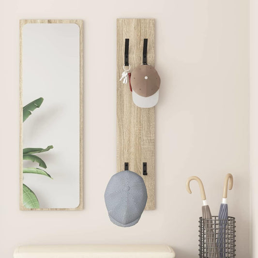 Wall-Mounted Coat Rack Sonoma oak 20 x 1.5 x 100 cm