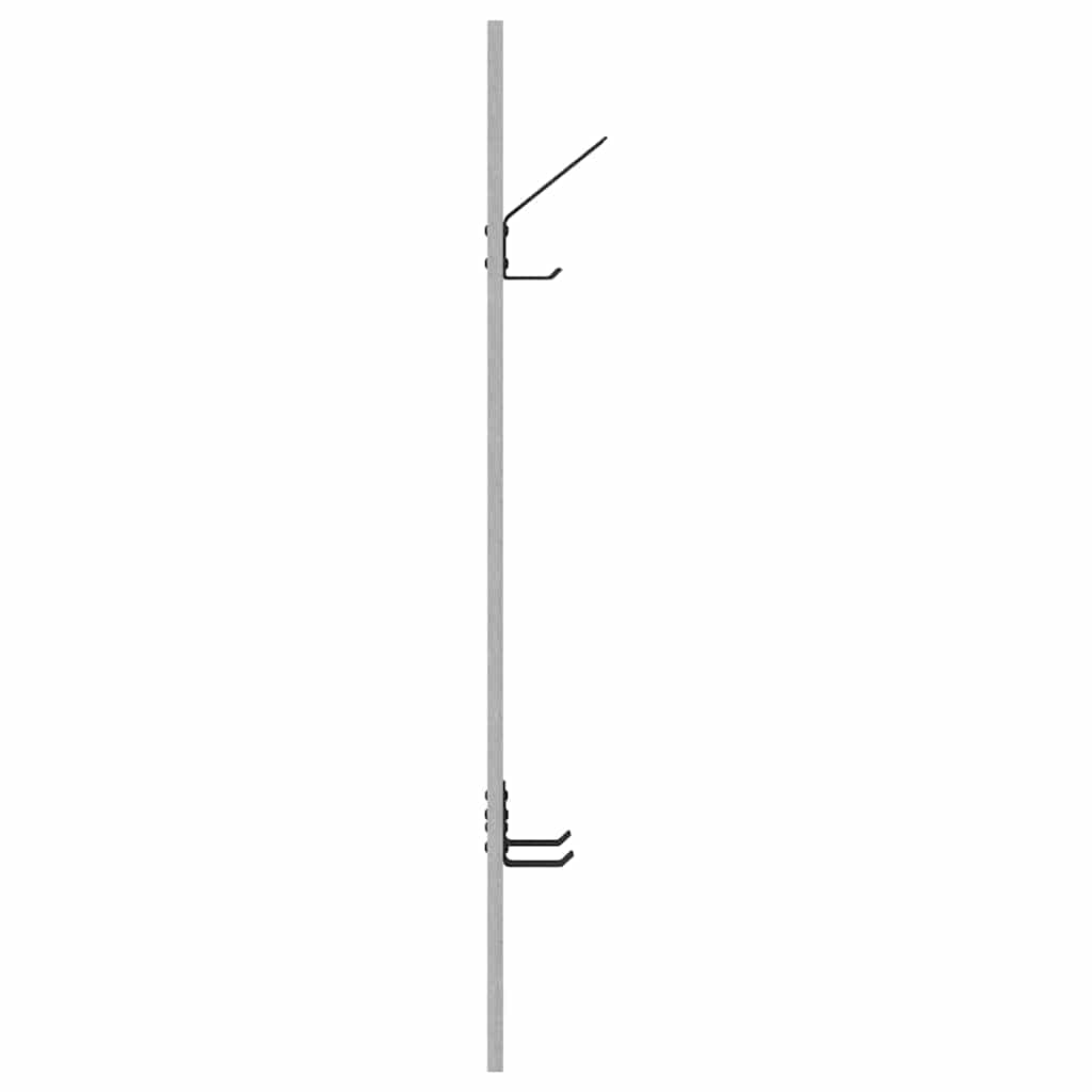 Wall-Mounted Coat Rack Concrete Grey 20 x 1.5 x 100 cm