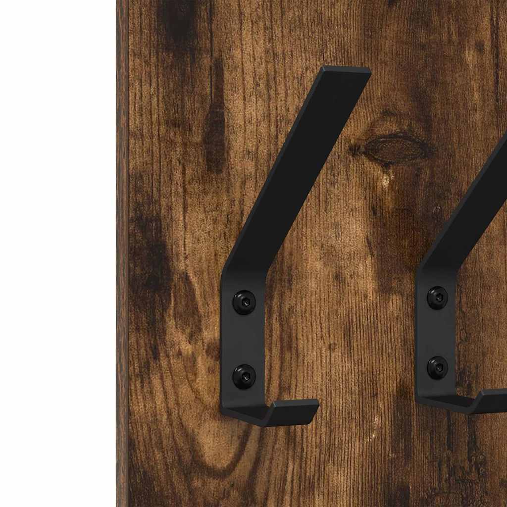 Wall-Mounted Coat Rack Wall-Mounted Smoked Oak Engineered wood