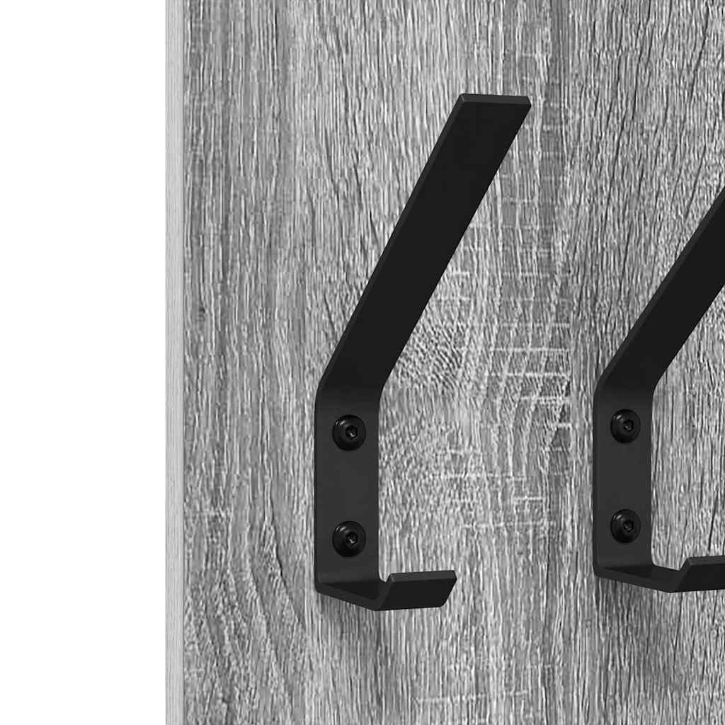Wall-Mounted Coat Rack Grey Sonoma 20 x 1.5 x 100 cm
