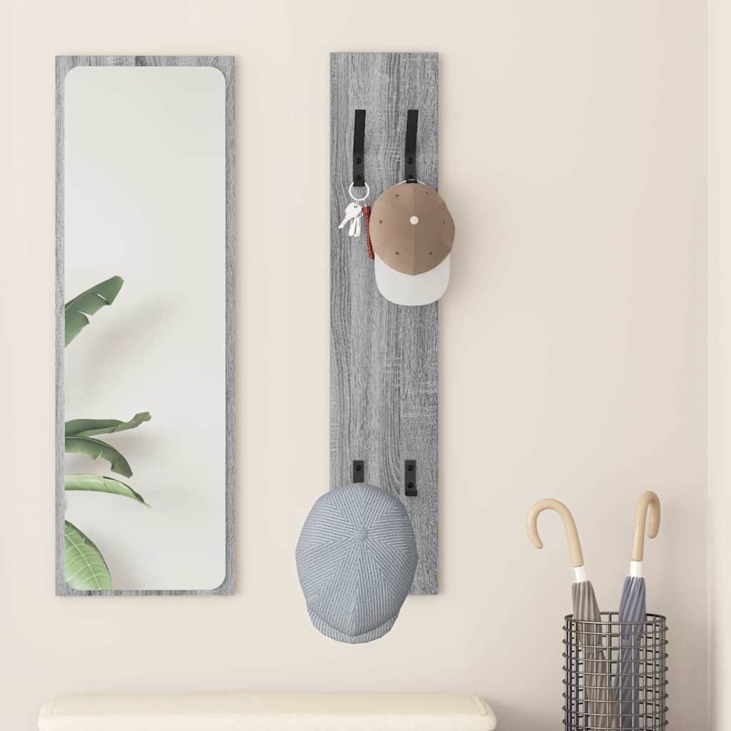 Wall-Mounted Coat Rack Grey Sonoma 20 x 1.5 x 100 cm