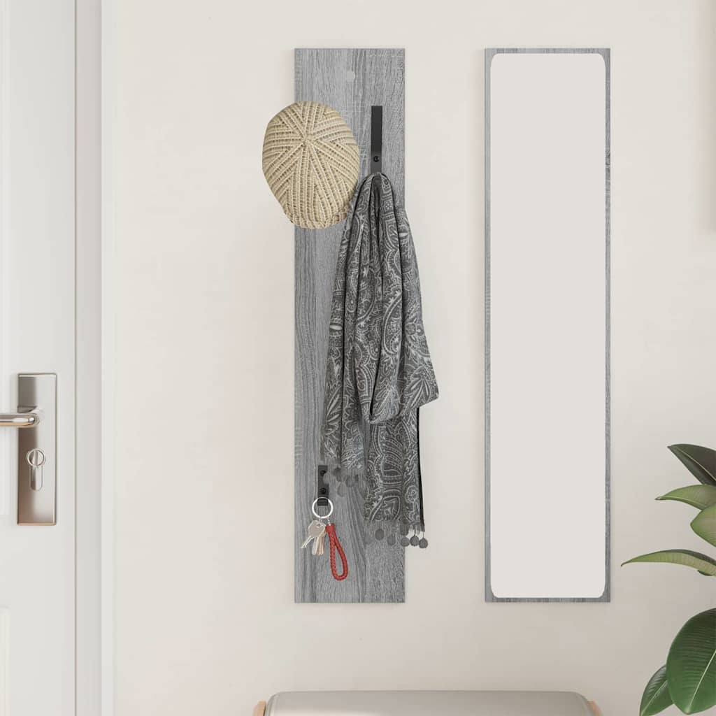 Wall-Mounted Coat Rack Grey Sonoma 20 x 1.5 x 100 cm