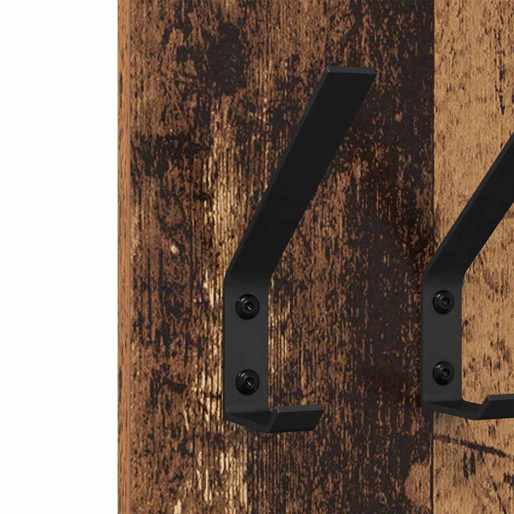 Wall-Mounted Coat Rack Wall-mounted Old Wood 20 x 1.5 x 100 cm