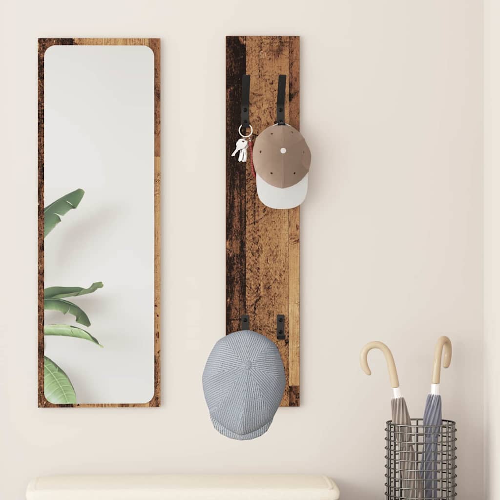 Wall-Mounted Coat Rack Wall-mounted Old Wood 20 x 1.5 x 100 cm