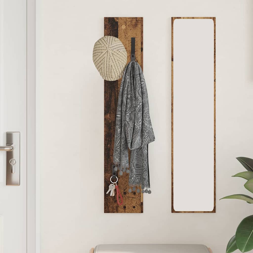 Wall-Mounted Coat Rack Wall-mounted Old Wood 20 x 1.5 x 100 cm
