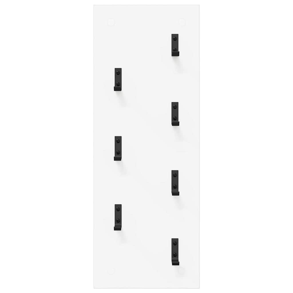 Wall-Mounted Coat Rack White 30 x 1.5 x 80 cm Engineered wood