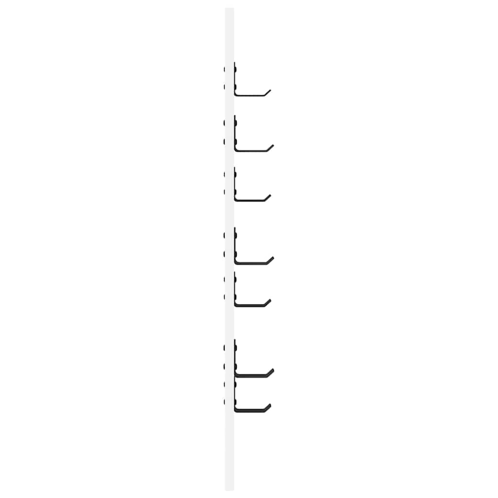 Wall-Mounted Coat Rack White 30 x 1.5 x 80 cm Engineered wood