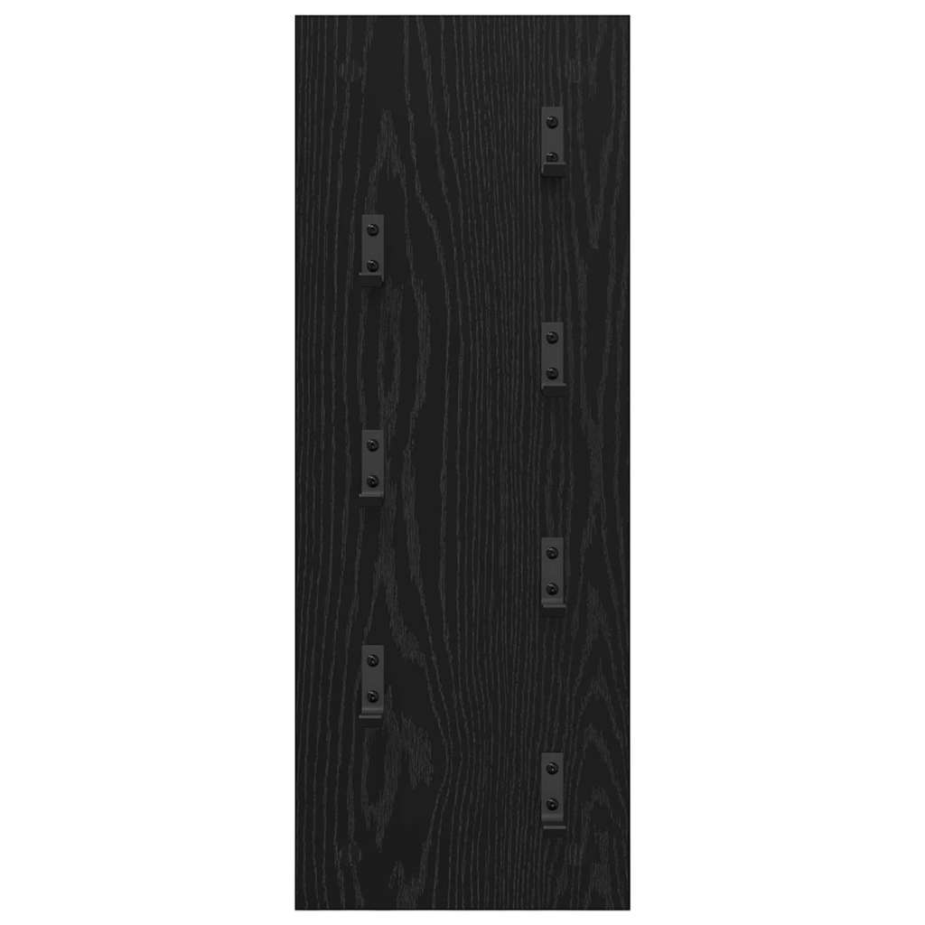 Wall-Mounted Coat Rack Wall-Mounted Black Oak 30 x 1.5 x 80 cm